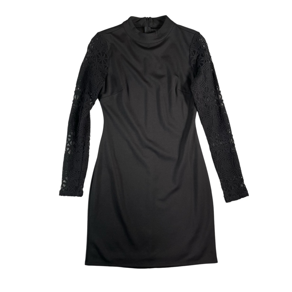 Lulus NWT Women's Sweet Life Black Lace Long Sleeve Bodycon Dress Size Small